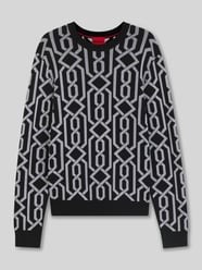 Sweter z dzianiny o kroju regular fit z mieszanki wiskozy model ‘SOUVAWN’ od HUGO - 18