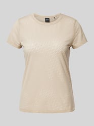 T-Shirt mit Lochmuster Modell 'Eventsa_Burnout' von BOSS Grau - 14