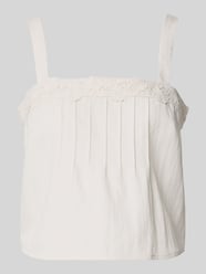 Bluzka o skróconym kroju z szydełkową koronką od Jake*s Casual - 42
