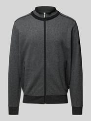 Sweatjacke mit Stehkragen von bugatti Grau - 43