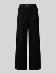 Wide Leg Stoffhose mit Bundfalten von Christian Berg Woman Schwarz - 8