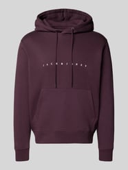 Hoodie mit Label-Print von Jack & Jones Bordeaux - 1