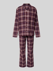 Relaxed fit pyjama van katoenmix van Tommy Hilfiger Bordeaux - 5