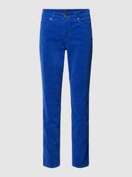 Feincord-Hose in unifarbenem Design von Oui Blau - 19