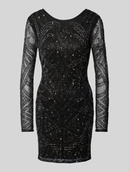 Cocktailkleid mit Zierperlenbesatz von LACE & BEADS Schwarz - 42