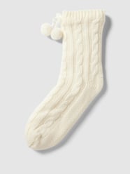 Socken in Strick-Optik von CAPELLI NEW YORK Beige - 10