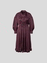 Knielanges Kleid mit floralem Muster von Paco Rabanne Bordeaux - 31