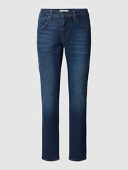 Regular fit jeans in used-look, model 'Cadiz' van Brax Blauw / turquoise - 22