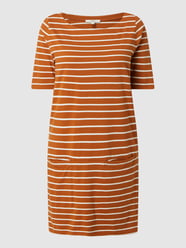 Jerseyjurk met streepmotief  van Esprit Bruin - 48