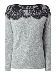 Pullover in Melange-Optik mit Spitzeneinsatz von ONLY - 10