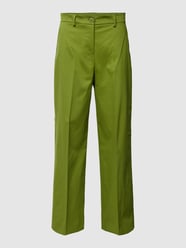 Chino met persplooien, model 'URIAL' van Weekend Max Mara Groen - 46
