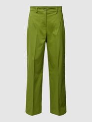 Chino met persplooien, model 'URIAL' van Weekend Max Mara Groen - 27