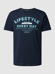 T-shirt z nadrukowanym motywem od Lerros Niebieski - 25