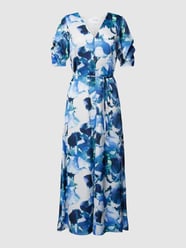 Maxi-jurk met V-hals, model 'RACHELLE' van Selected Femme Blauw / turquoise - 1