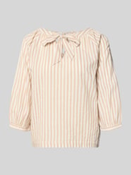 Loose Fit Kurzarmbluse aus Viskose-Baumwoll-Mix von s.Oliver RED LABEL Beige - 20