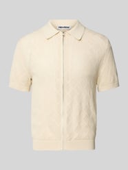 Koszula z dzianiny o kroju regular fit z zamkiem błyskawicznym na całej długości od REVIEW - 38