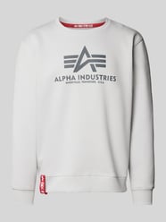 Sweatshirt mit Label-Print von Alpha Industries Grau - 34