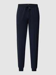 Sweatpants mit Label-Stitching Modell 'Mix&Match Pants' von BOSS Blau - 46