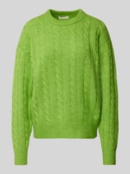 Gebreide pullover met kabelpatroon van Christian Berg Woman Groen - 7