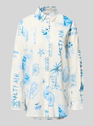 regular fit blouse in all-over look van Oui - 31