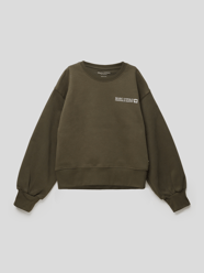 Sweatshirt met labelprint van Marc O'Polo Groen - 37