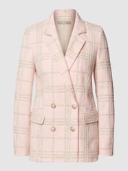 Blazer mit Tartan-Karo-Strukturmuster von Jake*s Collection Pink - 3