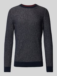 Regular Fit Strickpullover aus atmungsaktiver und weicher Baumwolle von Tom Tailor Blau - 1