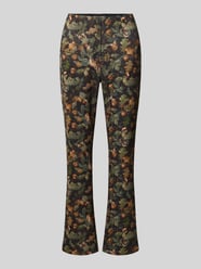 flared cut broek in all-over look met elastische band van Marc Cain - 16