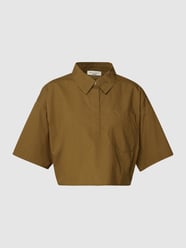 Cropped Hemdbluse im Oversized-Look von Marc O'Polo Denim Beige - 23