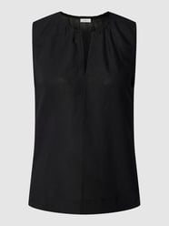 Bluzka lniana z dekoltem w serek od s.Oliver BLACK LABEL Czarny - 16