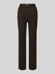 Slim fit broek met elastische band, model 'PAMINA FUN' van Raphaela By Brax Bruin - 2