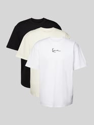 T-Shirt mit Label-Stitching im 3er-Pack von KARL KANI - 12