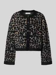 Regular Fit Cardigan mit Allover-Animal-Print von MYON - 22