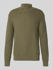 Sweter z wywijanym kołnierzem z prążkowanymi wykończeniami od MCNEAL - 36