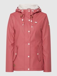 Regenjas met capuchon, model 'Marge' - waterdicht van Ragwear Roze - 27