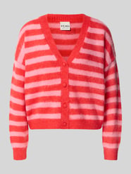 Gebreid jack in all-over look met v-hals model 'BLUSH' van ICHI - 47