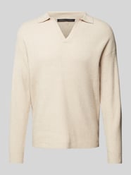 Gebreide pullover met ribboorden, model 'RUSTINO' van Drykorn - 16