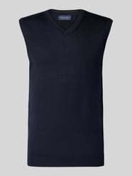 Gebreid shirt van een mix van merinowol met V-hals van Christian Berg Men - 29