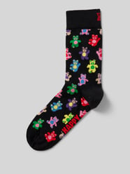 Socken mit Motiv-Print Modell 'Teddy Bear' von Happy Socks Schwarz - 16