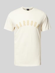T-shirt met labelprint van Barbour Grijs / zwart - 2