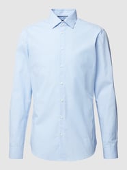 Slim Fit Business-Hemd mit Vichy-Karo von Jake*s Blau - 7
