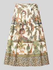 Midirok in all-over look met strikceintuur van MORE & MORE - 33