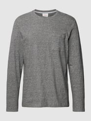 Longsleeve mit Brusttasche von s.Oliver RED LABEL Grau / Schwarz - 25