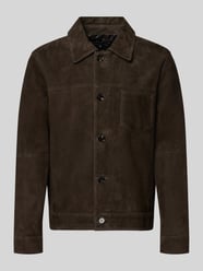 Regular fit jack van echt lamsleer model 'FLINT' van Strellson - 1