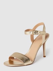 Sandalen van leer in glanzend design, model 'Gwen' van Lauren Ralph Lauren Geel - 41