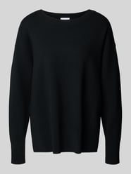 Sweter z dzianiny z bocznymi rozcięciami od COMMA - 23