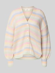 Kurtka z dzianiny o kroju relaxed fit z dekoltem w serek od Gina Tricot Fuksjowy - 20