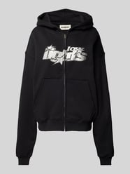 Sweatjacke mit Label-Print Modell 'LUCKY 7' von Low Lights Studios Schwarz - 39