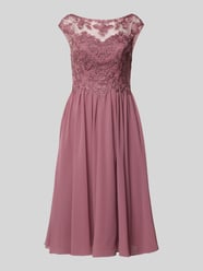 Cocktailkleid mit Spitzenbesatz von Laona Pink - 16