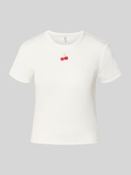 Regular Fit T-Shirt in Rippoptik Modell 'DANIELLA' von Only - 31